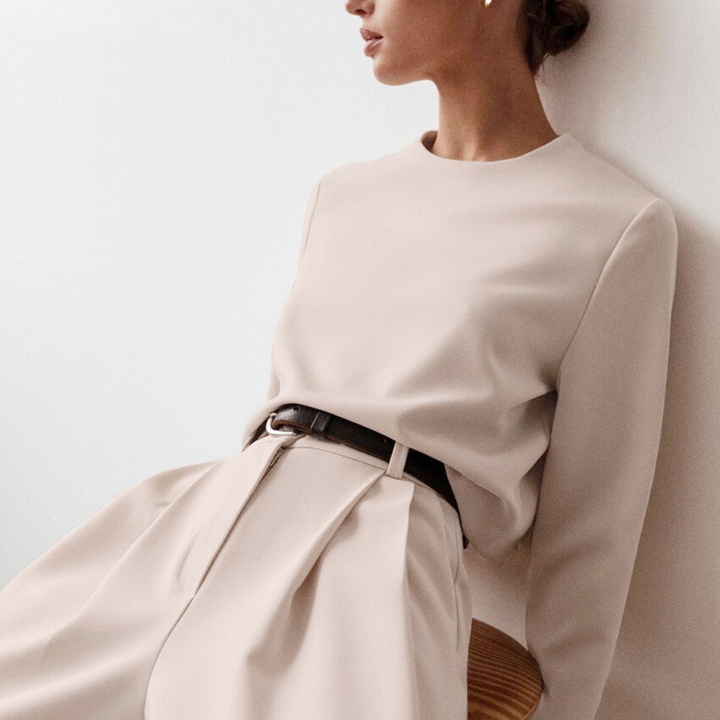 Echoarchiv | Elegante Damen Zweiteilige Set Mit Weit Geschnittene Hose