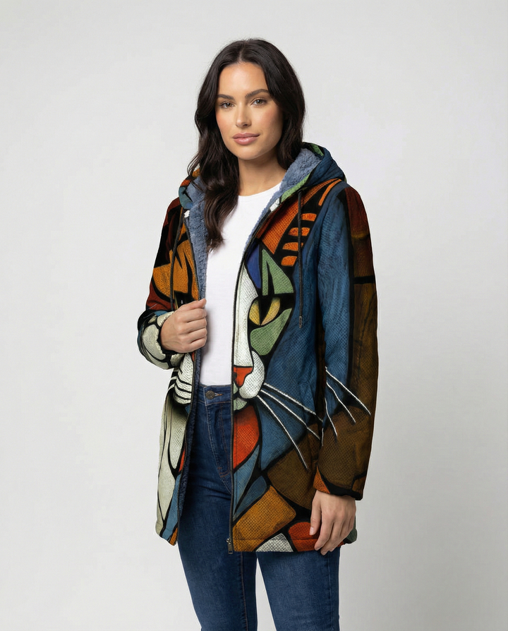 Echoarchiv | Bequeme Bunte Bedruckte Jacke