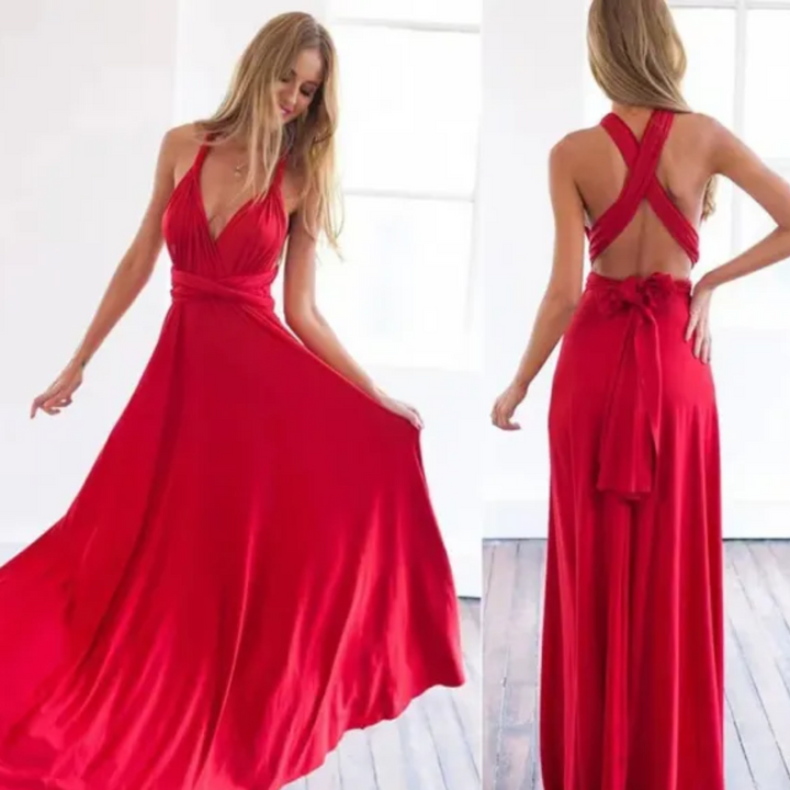 Echoarchiv | Elegantes Baumwoll Wickelkleid