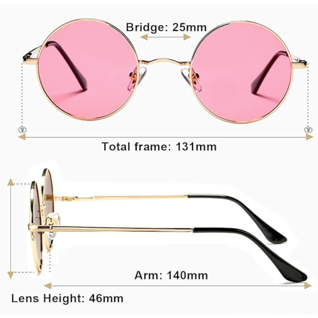 Echoarchiv Runde Sonnenbrille Klassisches Design Leicht