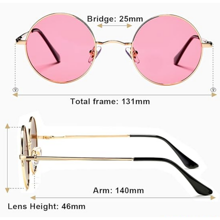 Echoarchiv Runde Sonnenbrille Klassisches Design Leicht