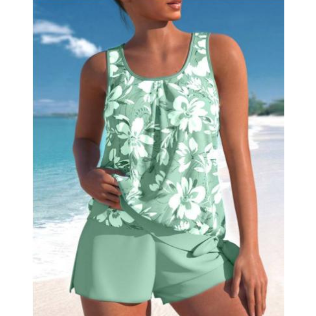 Echoarchiv | Damen Blumenmuster Zweiteiliges BadEchoarchivnzug Set Bright