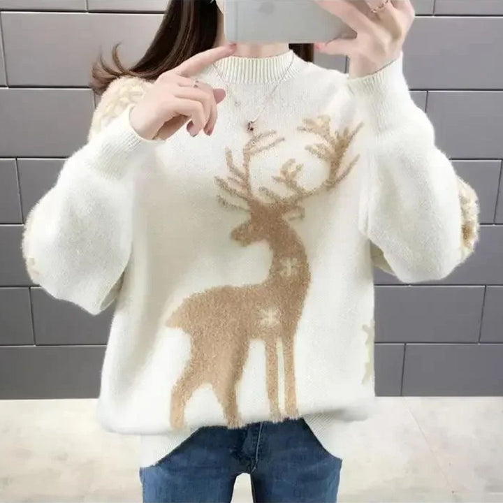 Echoarchiv | SwEchoarchivter - Bequemer Weihnachts-Pullover mit Rentier