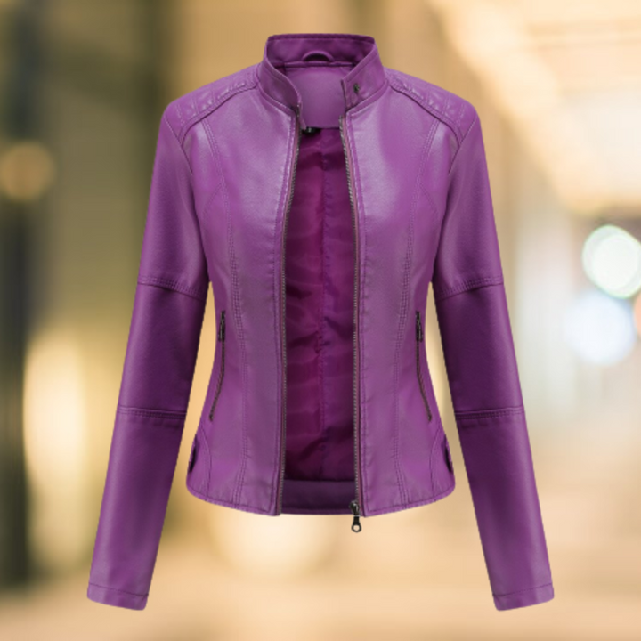 Echoarchiv | Elegante und Schicke Lederjacke mit Stehkragen