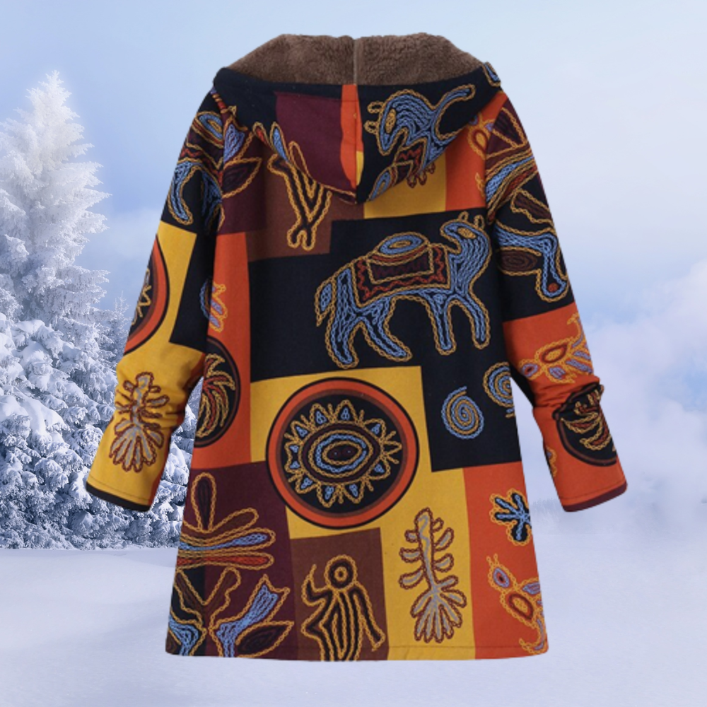 Echoarchiv | Winterjacke Damen mit Blumenmuster Warm