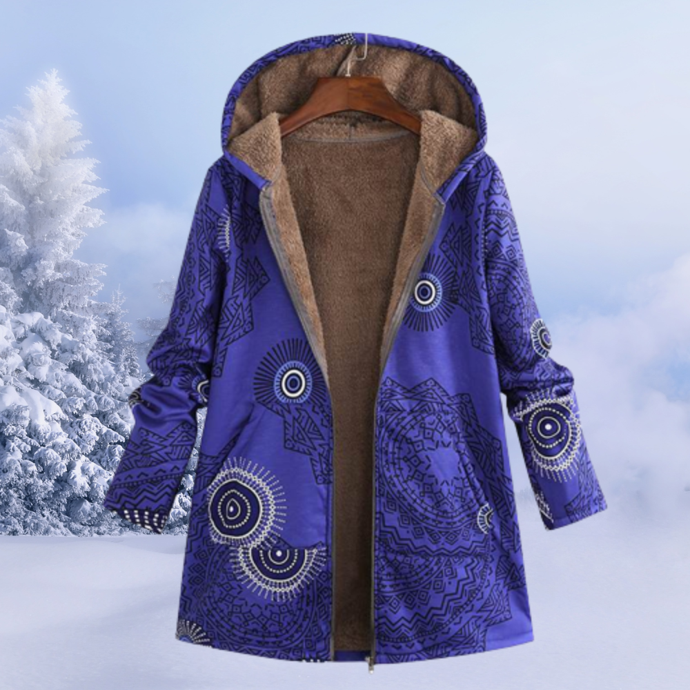 Echoarchiv | Winterjacke Damen mit Blumenmuster Warm
