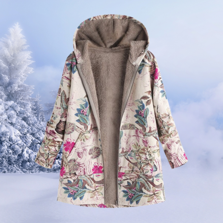 Echoarchiv | Winterjacke Damen mit Blumenmuster Warm