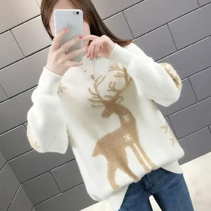 Echoarchiv | SwEchoarchivter - Bequemer Weihnachts-Pullover mit Rentier
