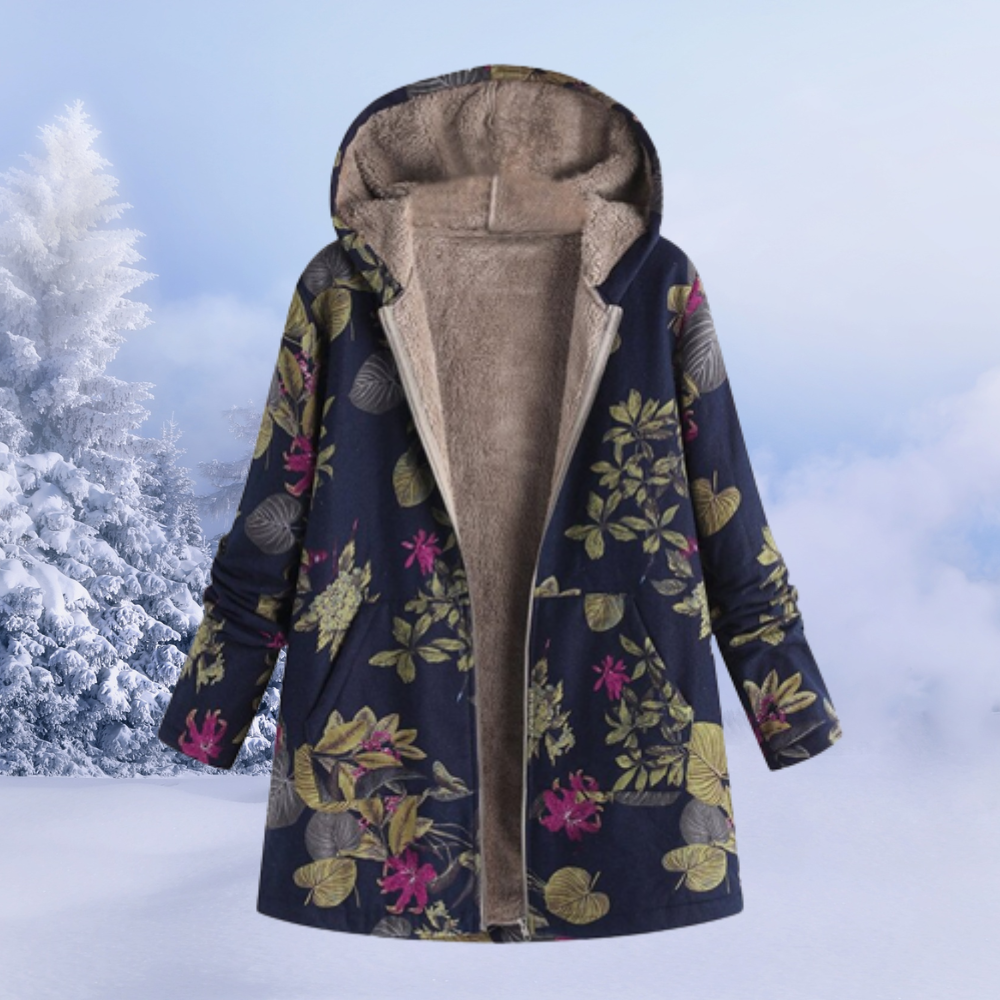 Echoarchiv | Winterjacke Damen mit Blumenmuster Warm
