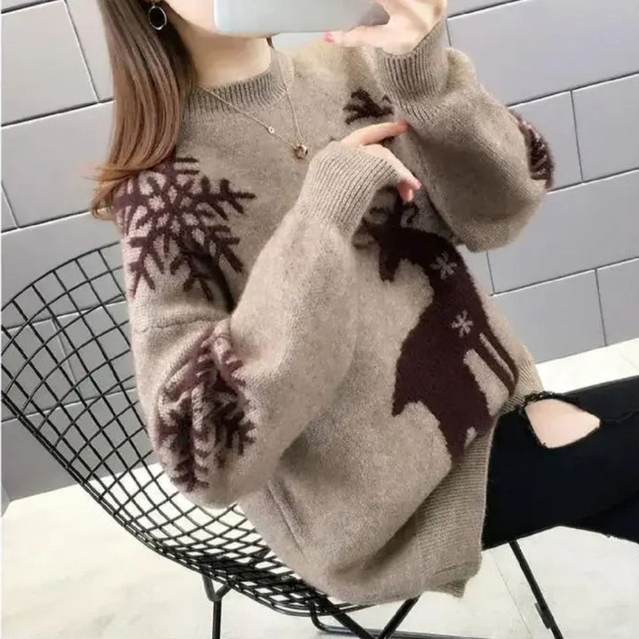 Echoarchiv | SwEchoarchivter - Bequemer Weihnachts-Pullover mit Rentier