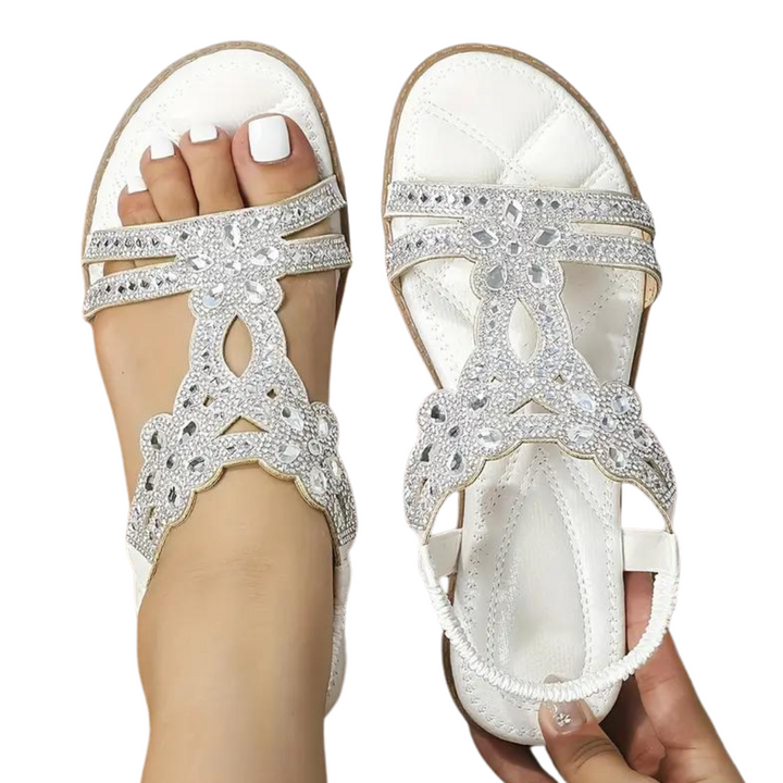 Echoarchiv | Flache Sandalen Schick Elastischer Knöchelriemen