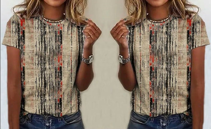 Echoarchiv | Casual Vintage Bedrucktes T-Shirt