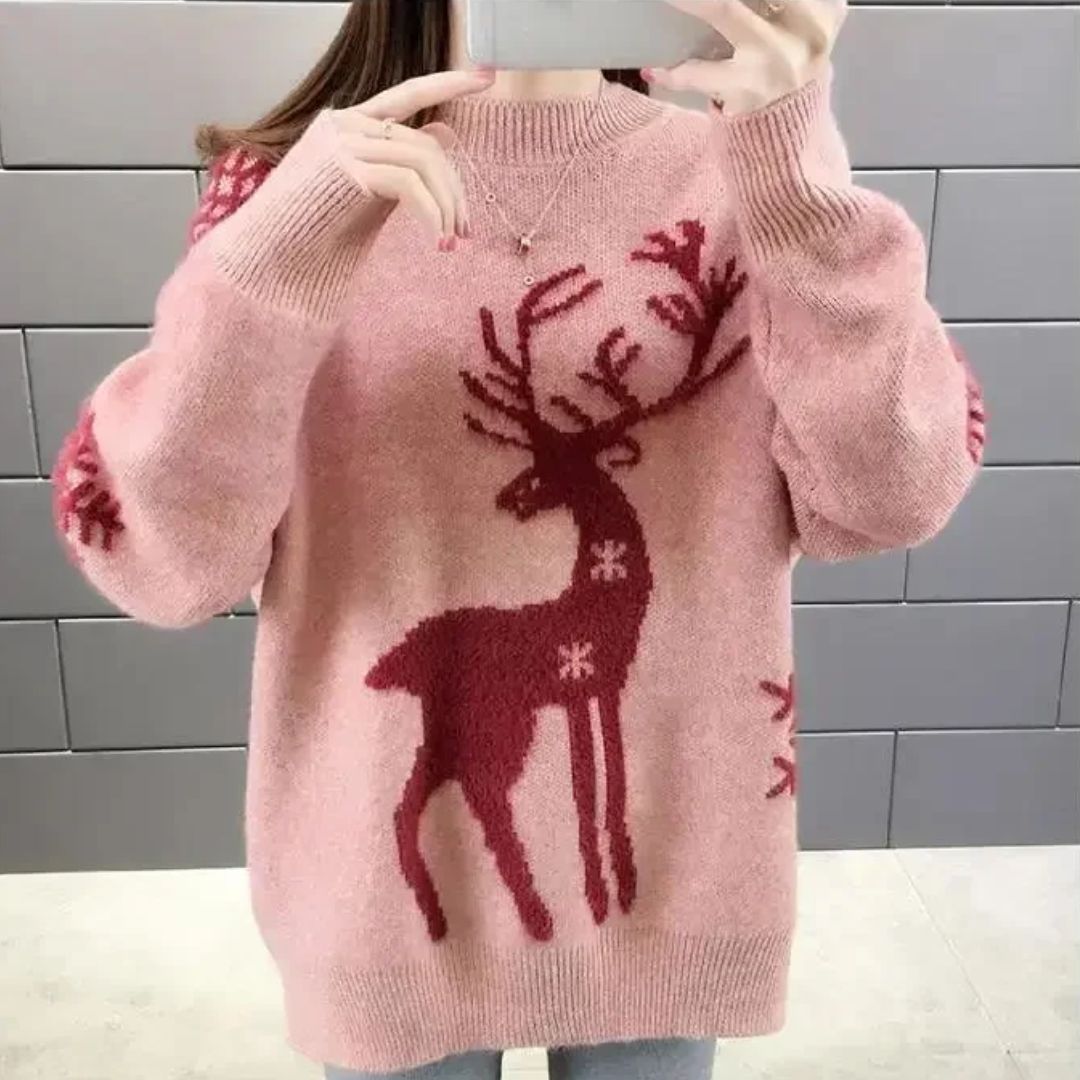 Echoarchiv | SwEchoarchivter - Bequemer Weihnachts-Pullover mit Rentier