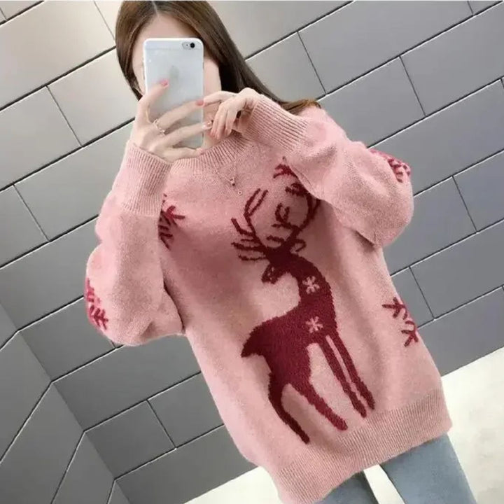 Echoarchiv | SwEchoarchivter - Bequemer Weihnachts-Pullover mit Rentier