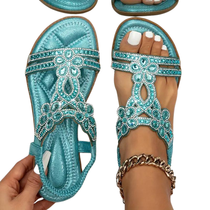 Echoarchiv | Flache Sandalen Schick Elastischer Knöchelriemen
