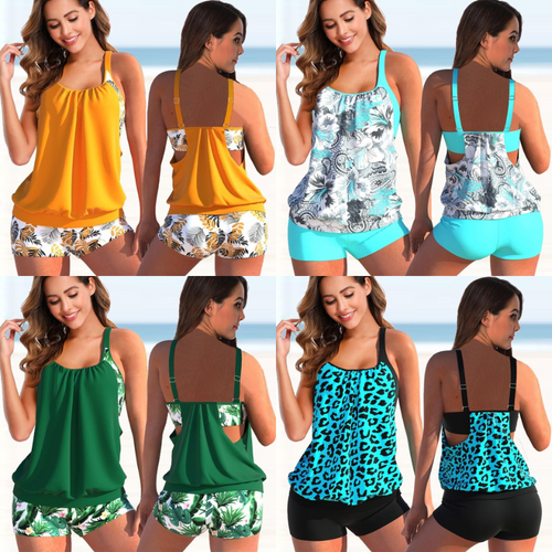 Echoarchiv | Tankini-Set Sommerliches Zweifarbiges Tankini-Set