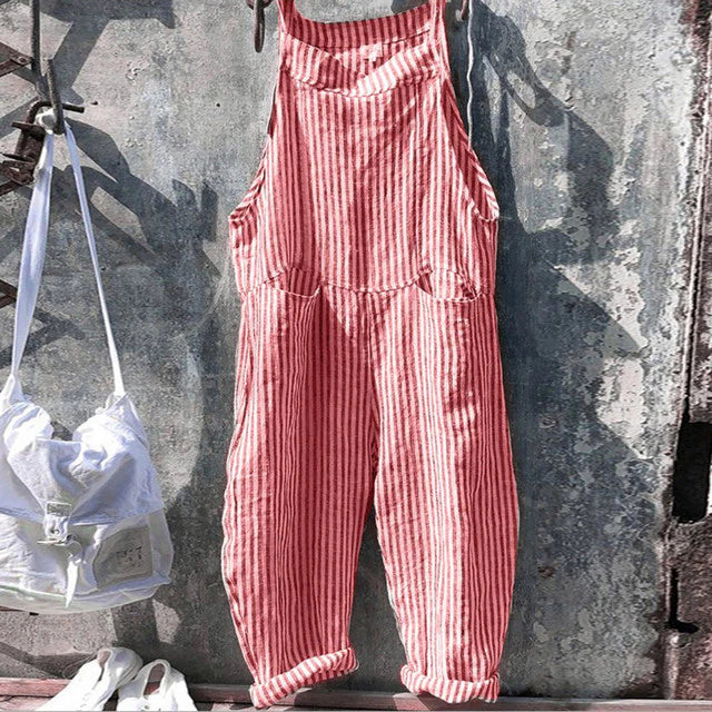 Echoarchiv - Gestreifter Baggy-Jumpsuit im Vintage-Stil