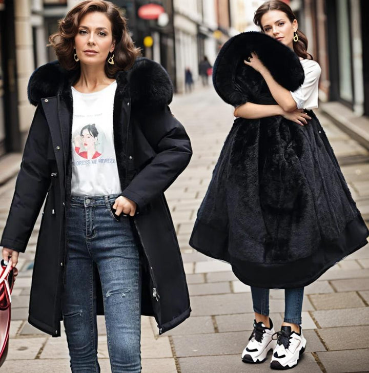 Damen Winterparka mit Wasserdichtem Material & Kapuze | Echoarchiv
