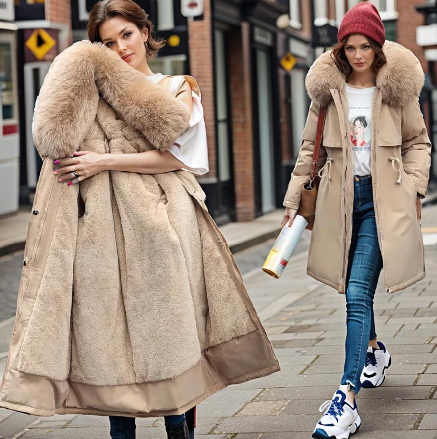 Damen Winterparka mit Wasserdichtem Material & Kapuze | Echoarchiv
