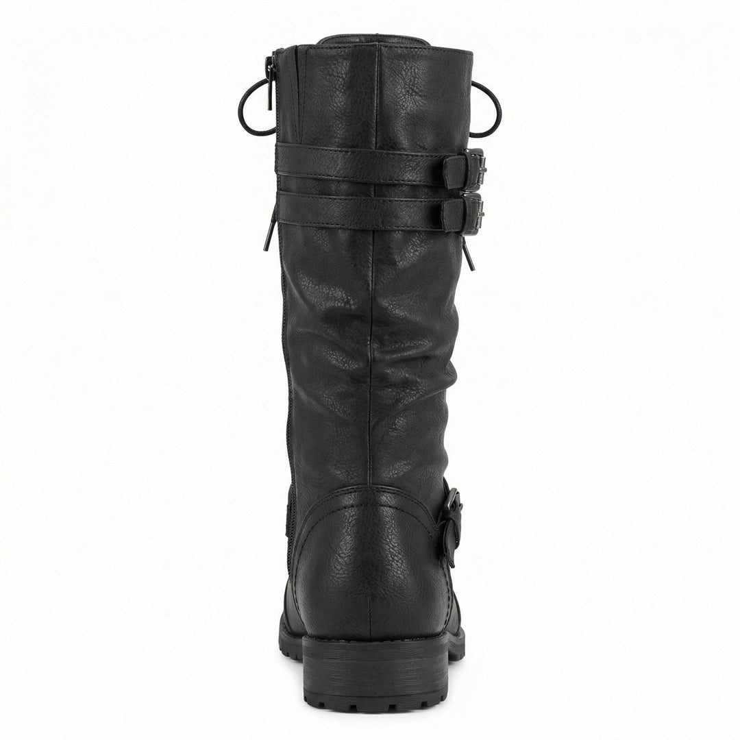 Retro-Schnürstiefel mit Schnalle – Lioré
