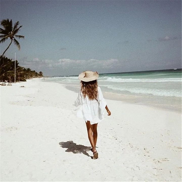 Spitzen-Strandkleid als Überwurf