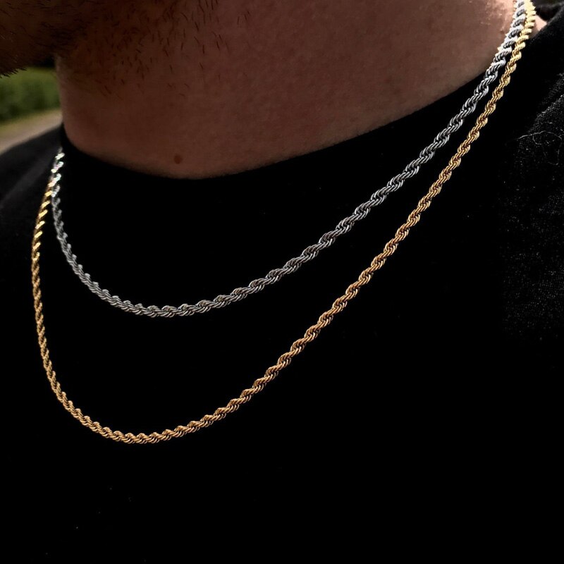 Stilvolle Herren-Halskette mit Kette – Valdoro