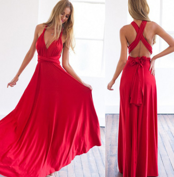 Damen Multiway Wickelkleid mit 50+ Tragevarianten & Elastischem Stoff | Echoarchiv