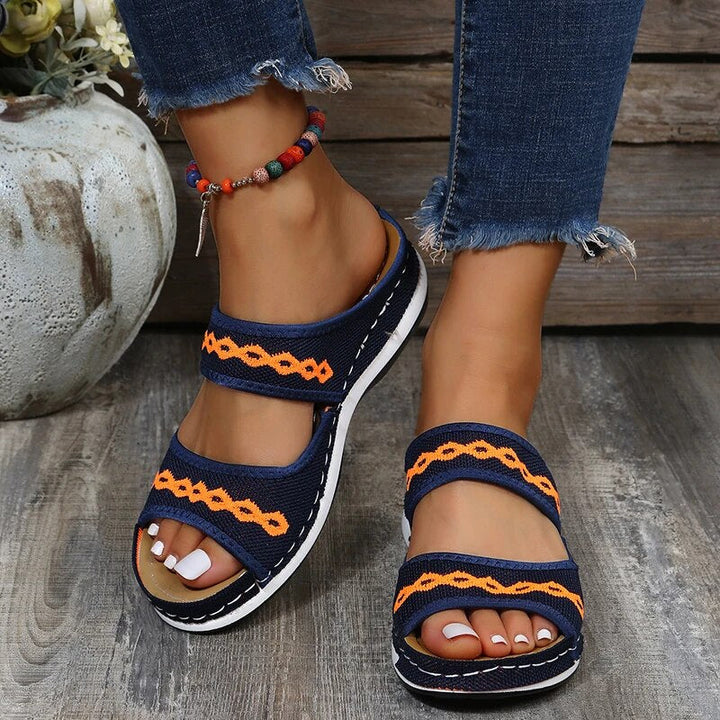 Blau orthopädische sommerschuhe