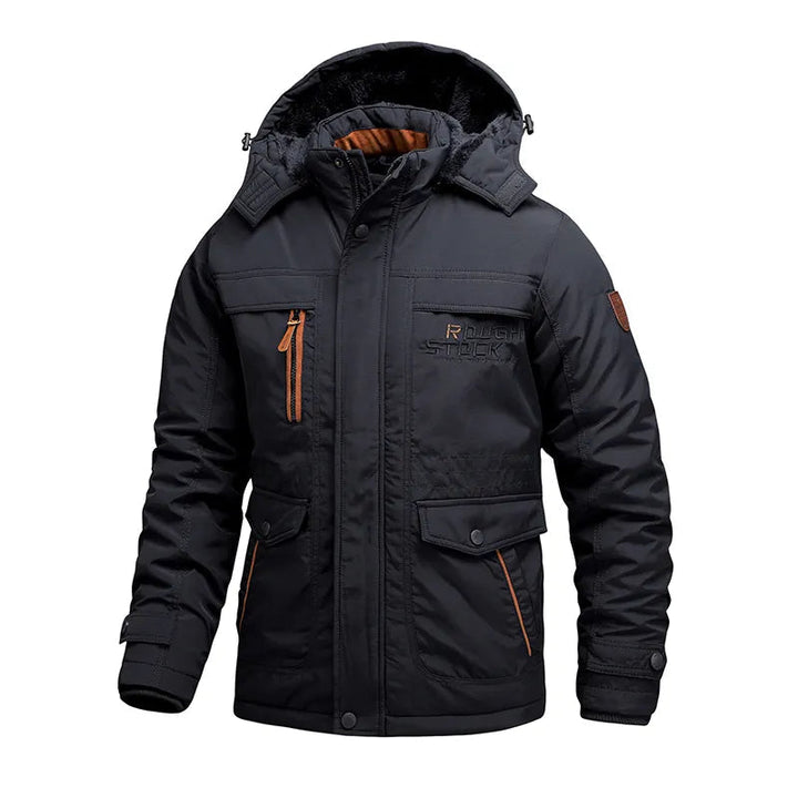 Echoarchiv | Herren wasserdichte Winterjacke mit Kapuze & thermischer Fütterung