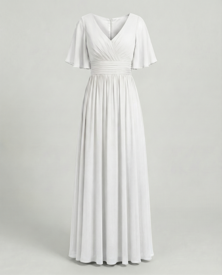 Echoarchiv | Kleid Fließendes V-Ausschnitt Chiffonkleid für Damen