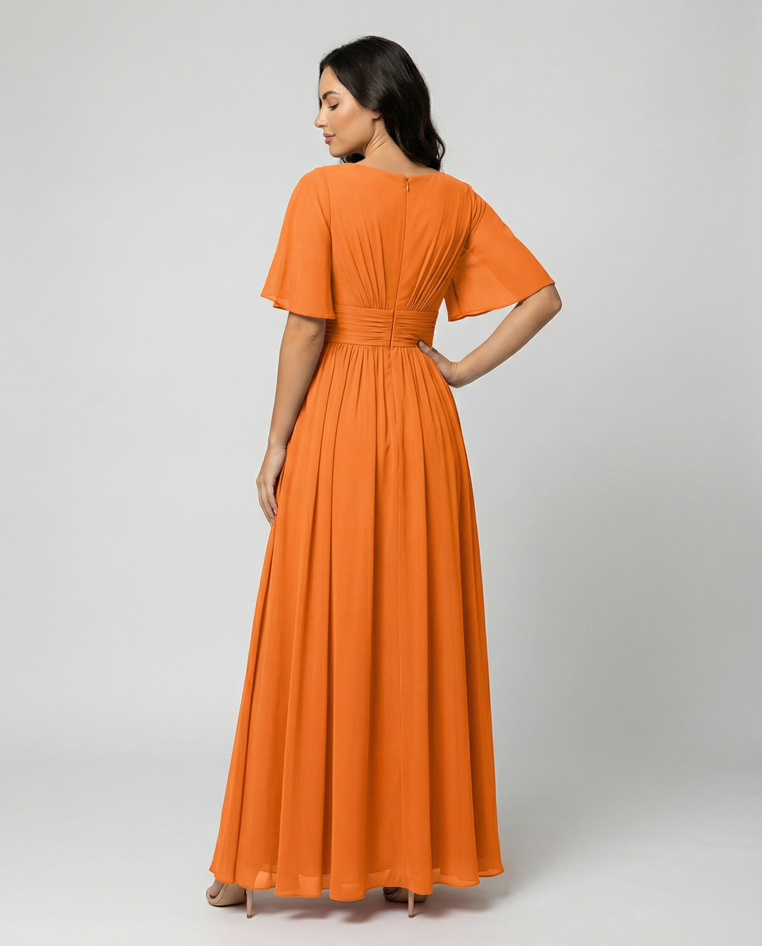 Echoarchiv | Kleid Fließendes V-Ausschnitt Chiffonkleid für Damen