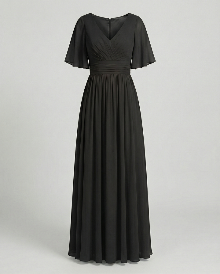 Echoarchiv | Kleid Fließendes V-Ausschnitt Chiffonkleid für Damen