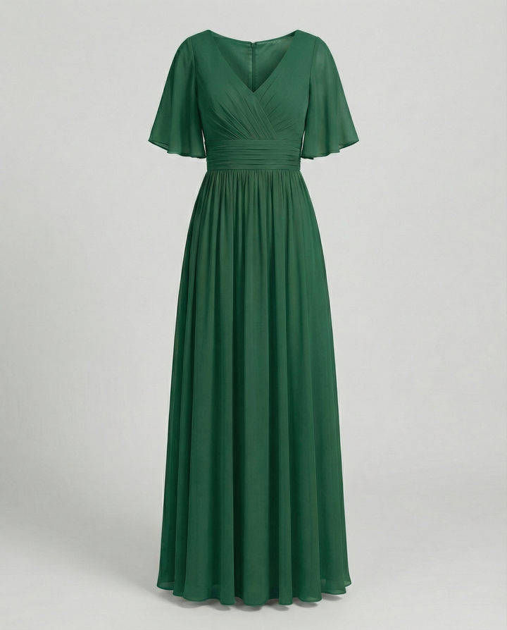 Echoarchiv | Kleid Fließendes V-Ausschnitt Chiffonkleid für Damen
