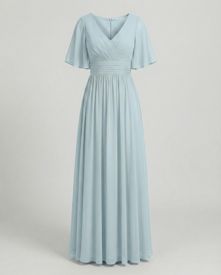 Echoarchiv | Kleid Fließendes V-Ausschnitt Chiffonkleid für Damen