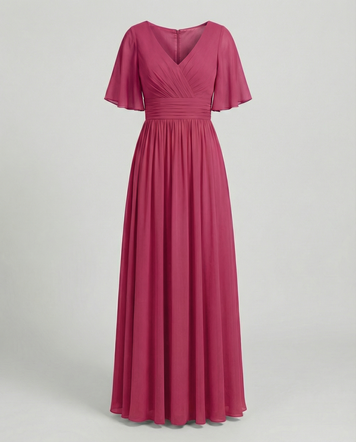 Echoarchiv | Kleid Fließendes V-Ausschnitt Chiffonkleid für Damen