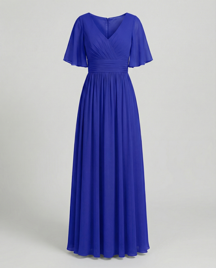 Echoarchiv | Kleid Fließendes V-Ausschnitt Chiffonkleid für Damen