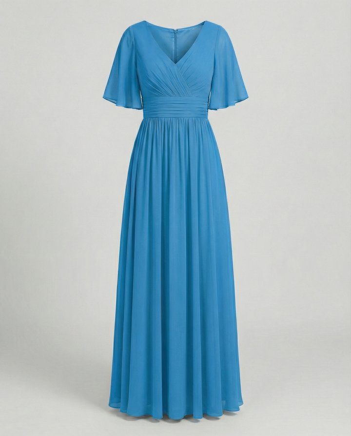 Echoarchiv | Kleid Fließendes V-Ausschnitt Chiffonkleid für Damen
