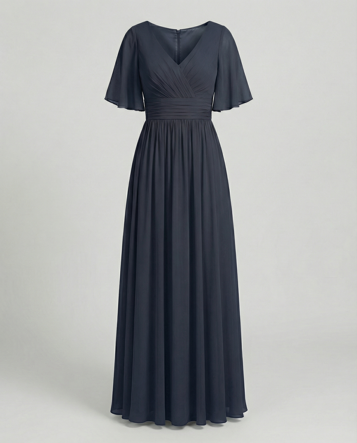 Echoarchiv | Kleid Fließendes V-Ausschnitt Chiffonkleid für Damen