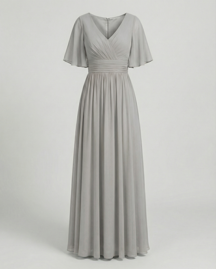 Echoarchiv | Kleid Fließendes V-Ausschnitt Chiffonkleid für Damen