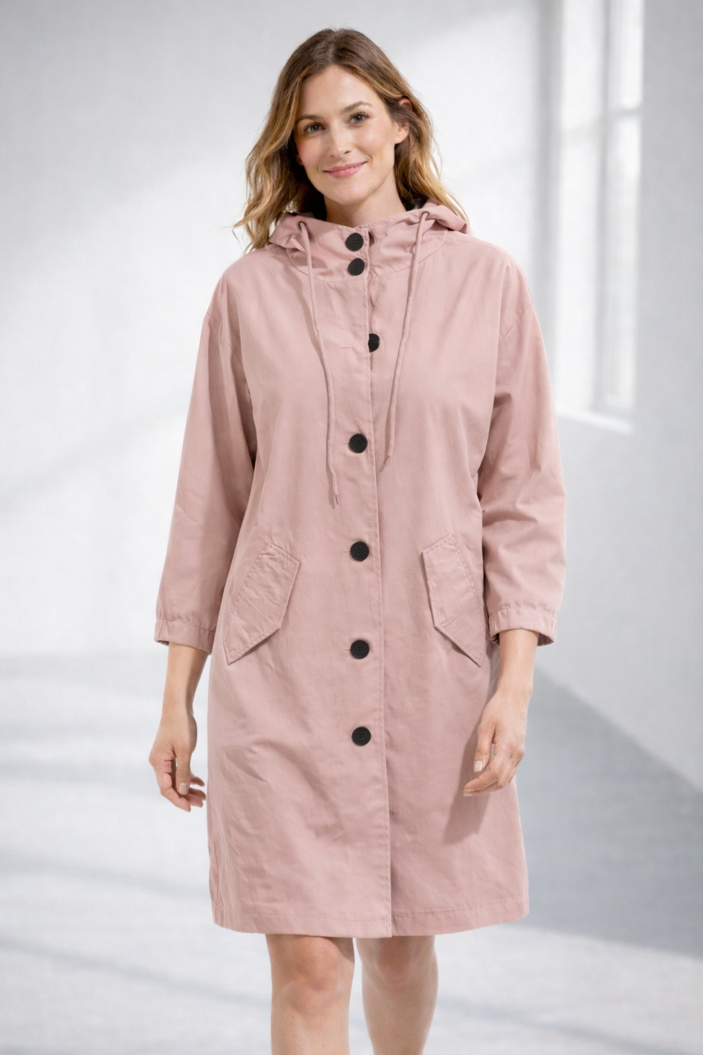 Damen Kapuzenjacke in mittlerer Länge – Célinea
