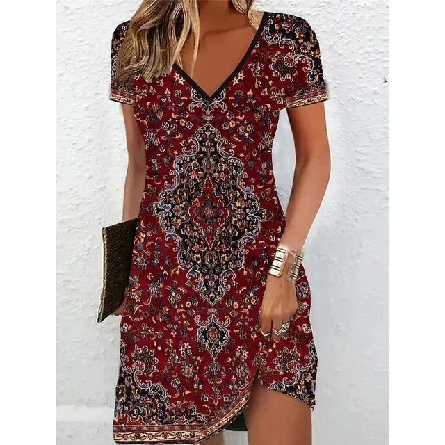 beige Glitzer Cocktailkleid