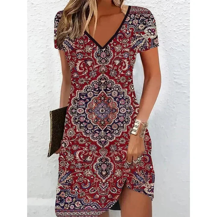 beige Glitzer Cocktailkleid