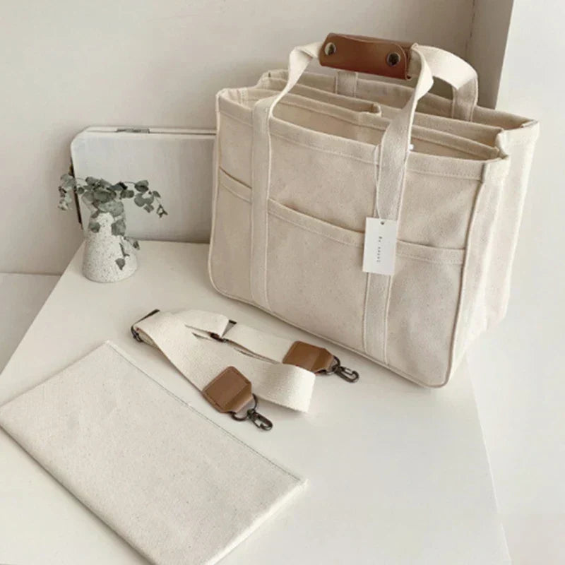 Echoarchiv - Canvas-Tasche mit Mehrfachfächern