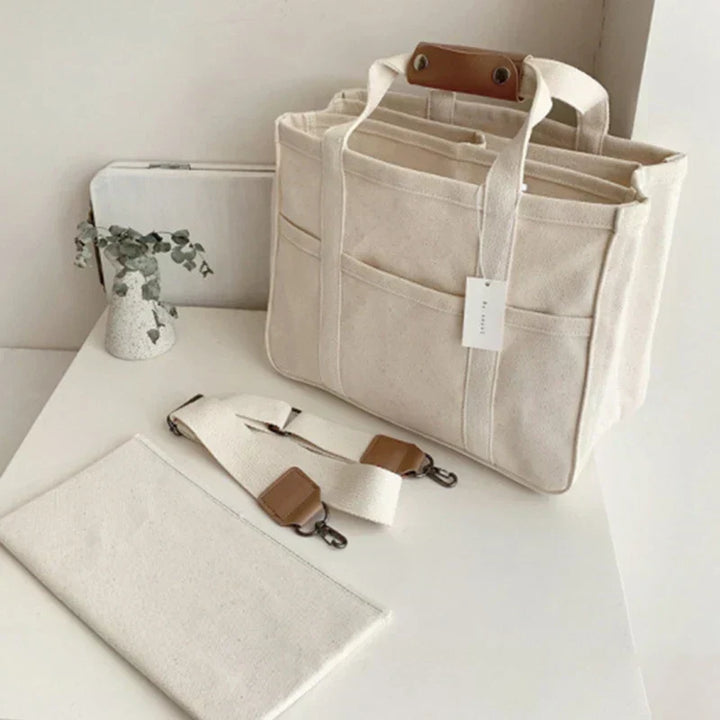 Echoarchiv - Canvas-Tasche mit Mehrfachfächern