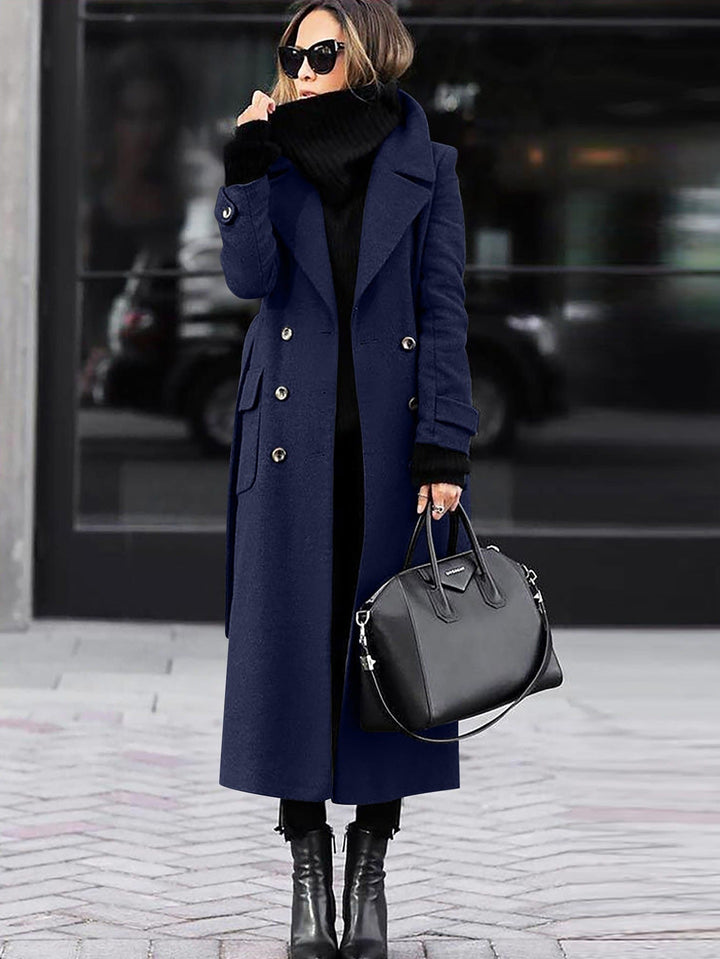 Echoarchiv | Wollmantel - Elegantes Doppelreihiges Design für Winterwärme