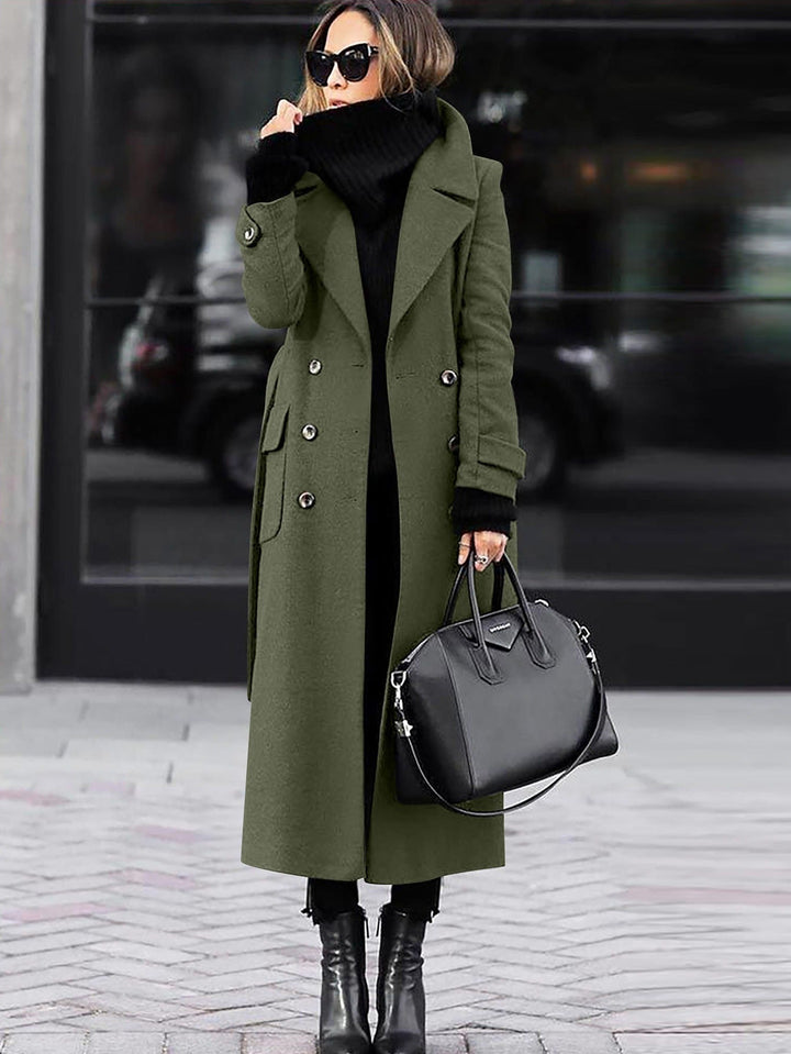 Echoarchiv | Wollmantel - Elegantes Doppelreihiges Design für Winterwärme