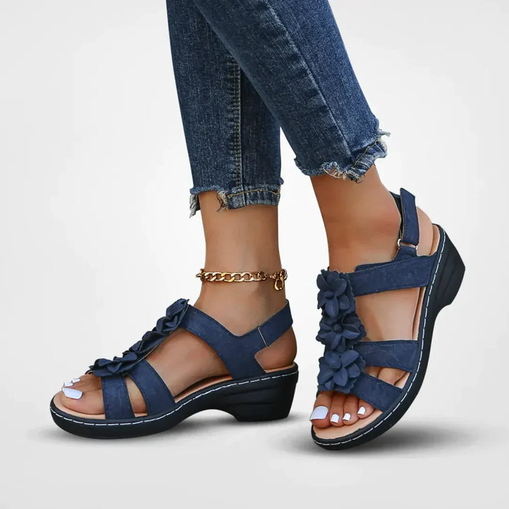 Echoarchiv | Orthopädische Sandalen Mit Blumenmuster Für Damen