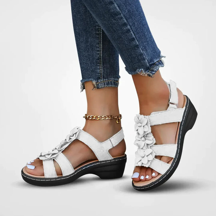 Echoarchiv | Orthopädische Sandalen Mit Blumenmuster Für Damen