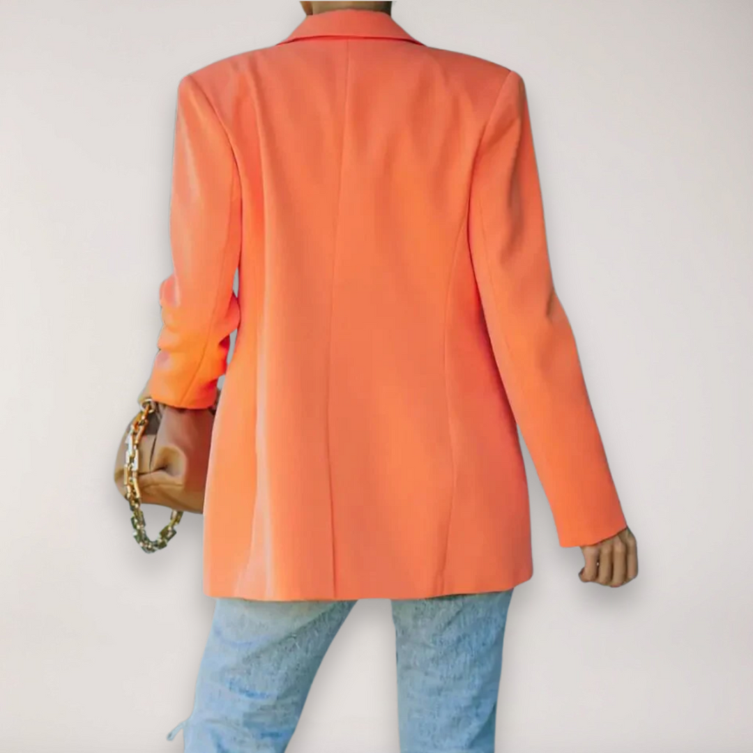 Echoarchiv | Oversized Blazer – Einreiher mit Reverskragen Jacke für Elegantes Layering