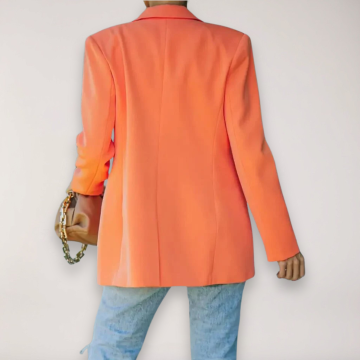 Echoarchiv | Oversized Blazer – Einreiher mit Reverskragen Jacke für Elegantes Layering